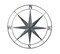 Galvanized Zinc Finish Metal Indoor/Outdoor Compass Rose Wall Hanging 36 in.